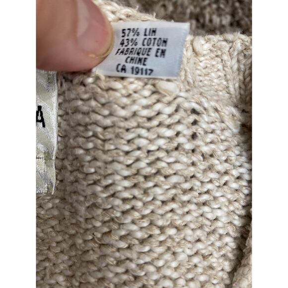 Marisa Christina Woman Size 1X Knitted By Hand Woven Sweater Cardigan Linen - Picture 8 of 11